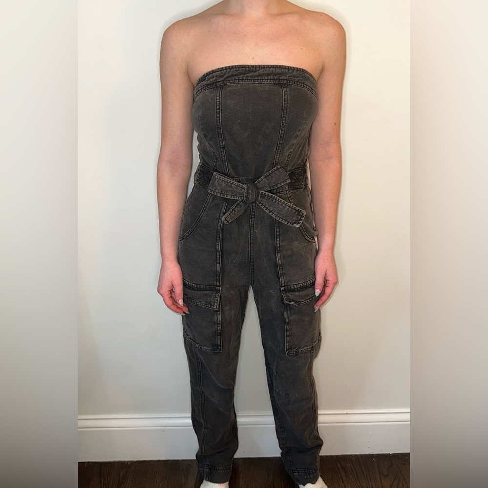 Free People Dark Denim Jumpsuit